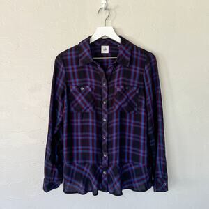 CAbi 3431 Moody Plaid Check Button Down Medium